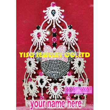 simple design hair jewelry 2015 new design crystal crown hairband tiara